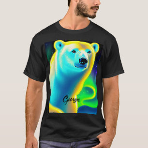 Camiseta Sorprendente oso polar. Texto editable.