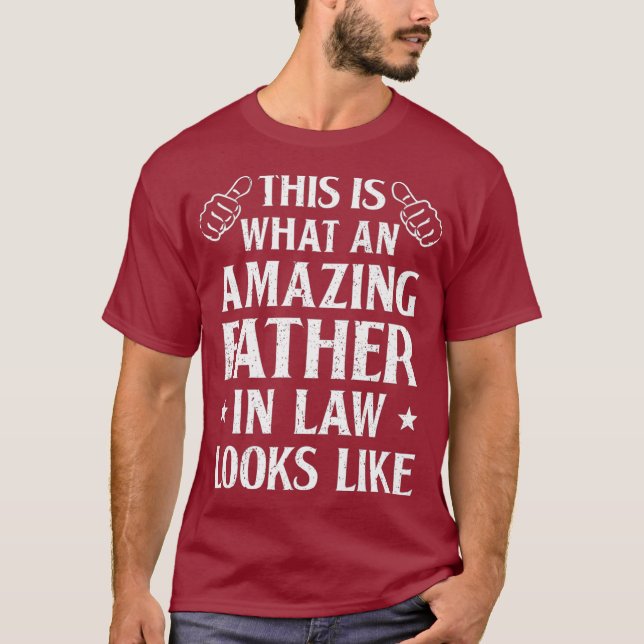 Camiseta Sorprendente padre en la ley Funny familia en (Anverso)