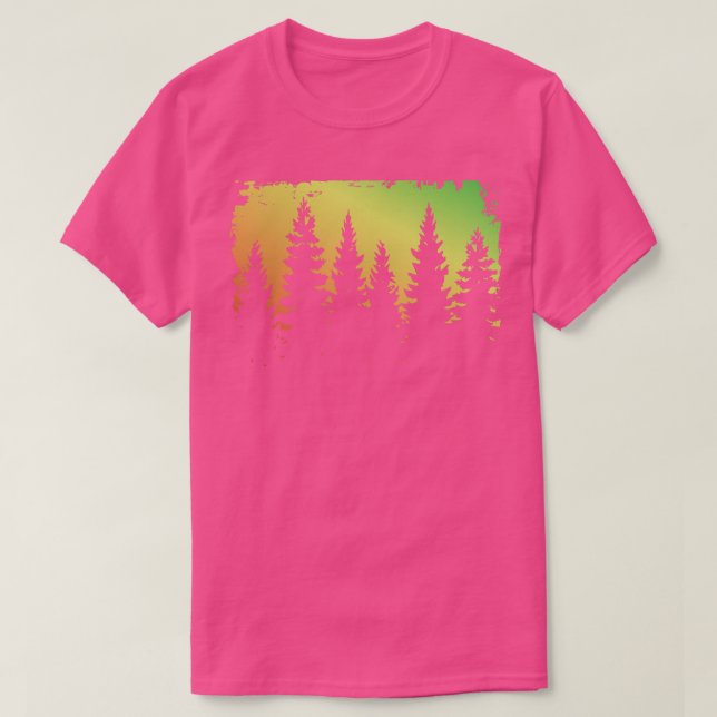 Camiseta Sorprendente silueta forestal (Diseño del anverso)