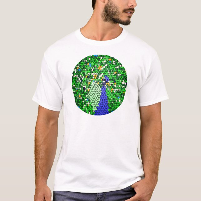 Camiseta Sorprendentes regalos de arte en mosaico Peacock p (Anverso)