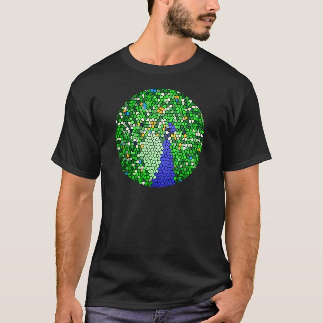 Camiseta Sorprendentes regalos de arte en mosaico Peacock p (Anverso)