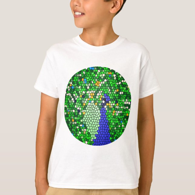 Camiseta Sorprendentes regalos de arte en mosaico Peacock p (Anverso)