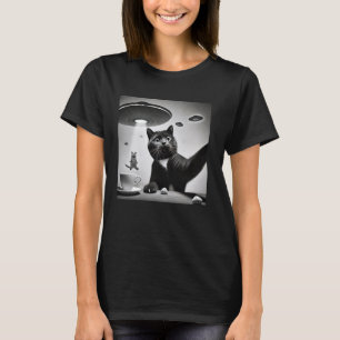 Camiseta Sorprendido gato asustado selfie un extraño gato s