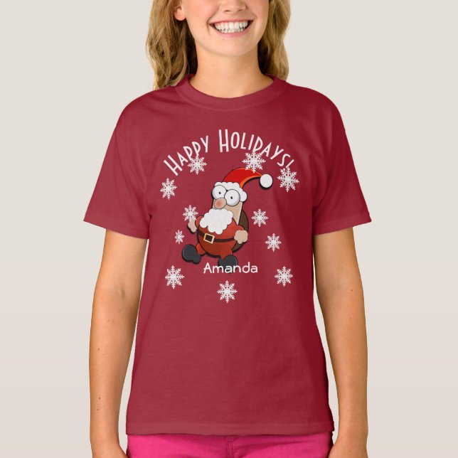 Camiseta Sorprendido Personalizado de Santa (Anverso)