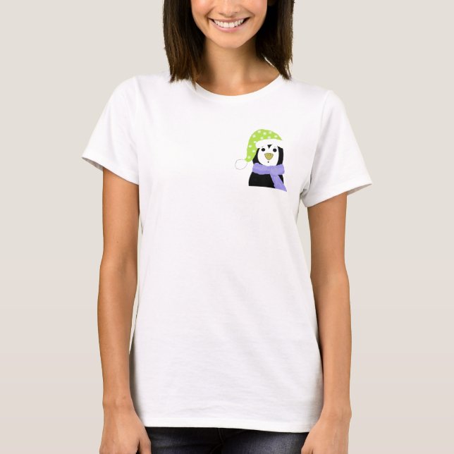 Camiseta Sorprendido pingüino (Anverso)
