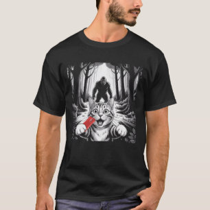 Camiseta Sorprendido Selfie De Gato Asustado Con Ssquatch G