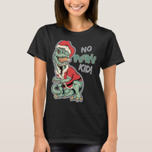 Camiseta Sorprendido T Rex Claus T Rex Santa Claus Chris