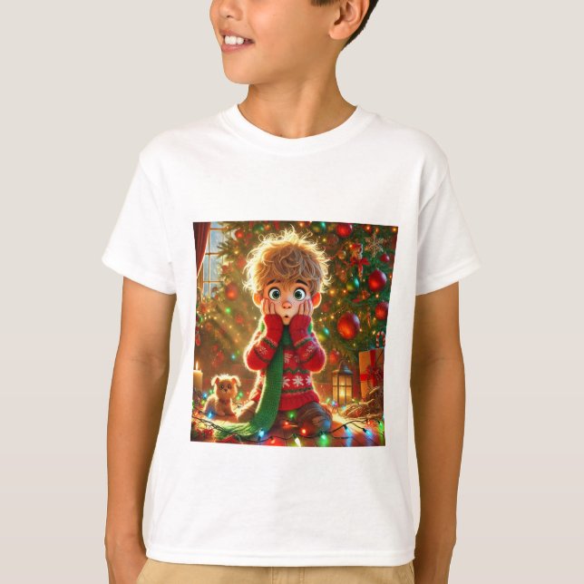 Camiseta Sorprendidos Navidades Magia - Niños festivos T-Sh (Anverso)