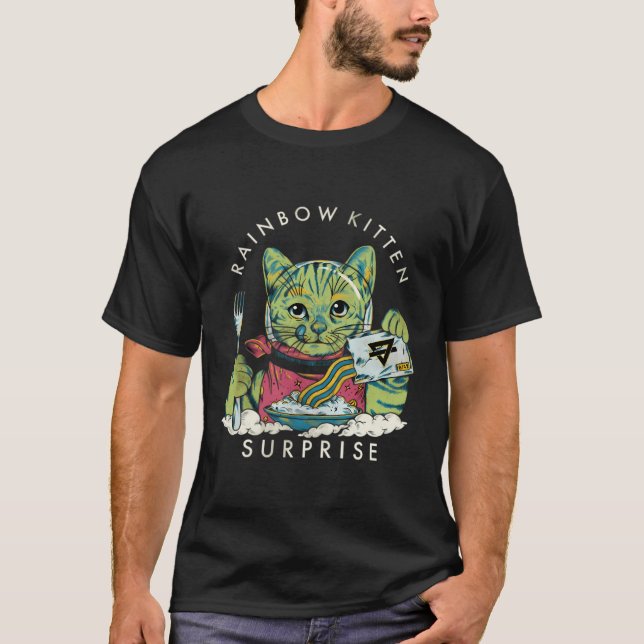 Camiseta Sorpresa de Rainbow Kitten (Anverso)
