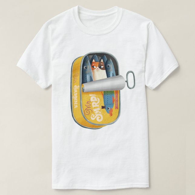 Camiseta Sorpresa en lata de sardinas (Diseño del anverso)