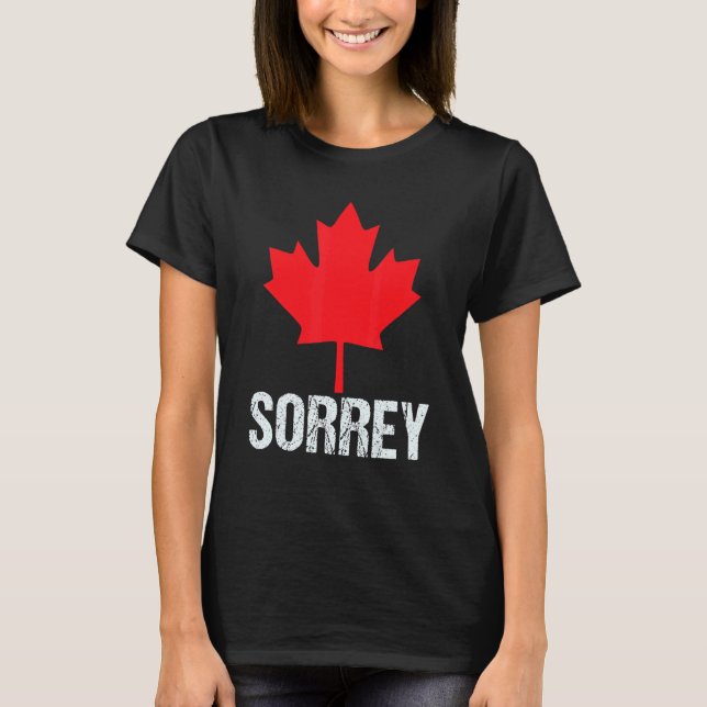 Camiseta Sorrey Manzana de Maple Leaf Canadiense lamenta fe (Anverso)