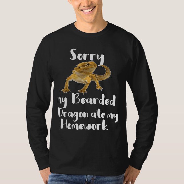 Camiseta Sorry Bearded Dragon Ate My Homework (Anverso)