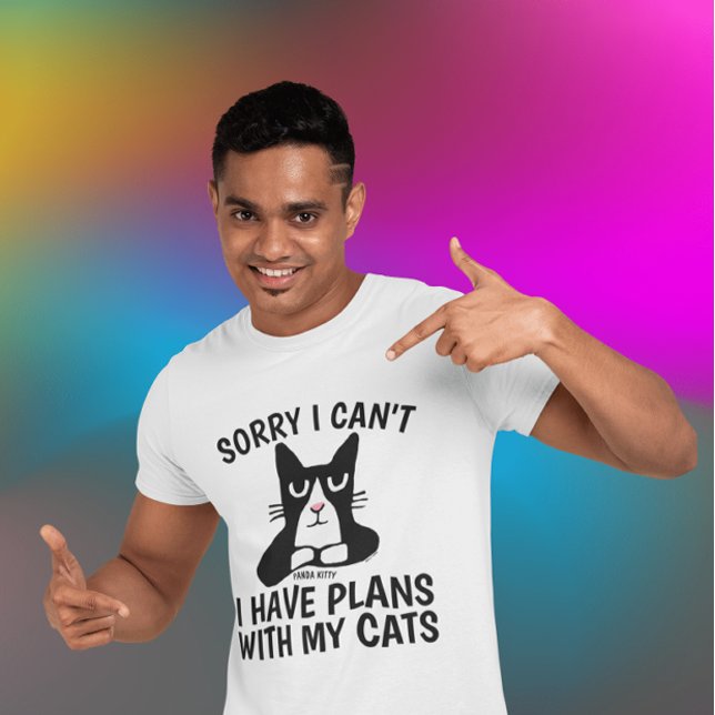Camiseta SORRY CAN'T PLANS WITH CATS Panda Kitty T-shirts (Subido por el creador)