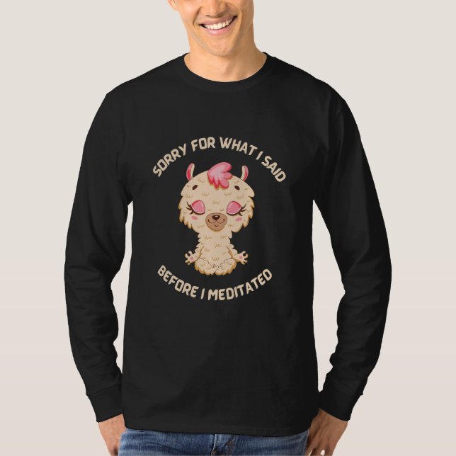 Camiseta Sorry For What I Said Befoure I Meditated (Anverso)