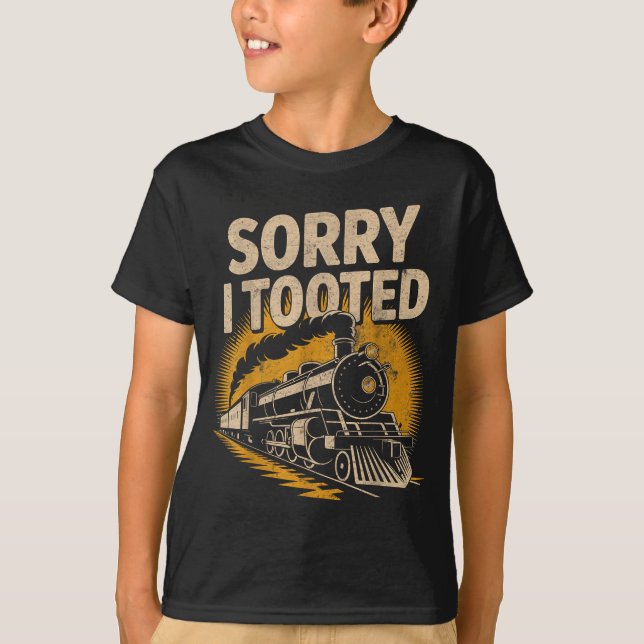 Camiseta Sorry I Tooted Locomotive Train Lovers Railroad Co (Anverso)