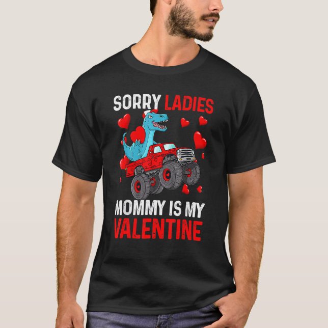 Camiseta Sorry Ladies Mommy Is My Valentine Red Plaid Toddl (Anverso)