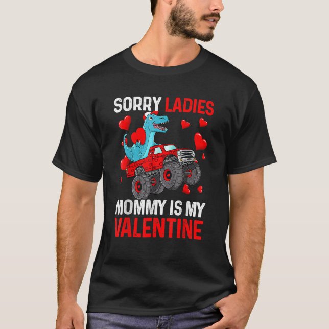 Camiseta Sorry Ladies Mommy Is My Valentine Red Plaid Toddl (Anverso)