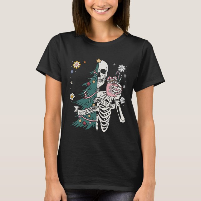 Camiseta Sorta asustando a los alegres navidades sorta skel (Anverso)