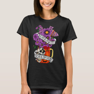 Camiseta Sorta Sweet Sorta Spooky Flower Skull Scary Hallow