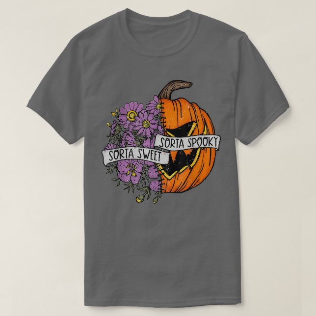 Camiseta Sorta Sweet Sorta Spooky Funny Halloween (Diseño del anverso)