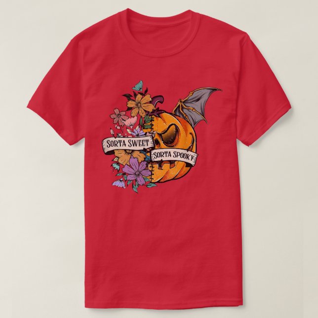 Camiseta Sorta Sweet Sorta Spooky Jack O Lantern Scary Pump (Diseño del anverso)