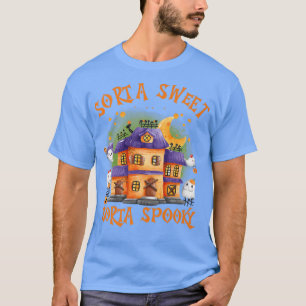Camiseta Sorta Sweet Sorta Spooky Watercolor Haunted House