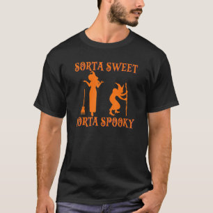 Camiseta Sorta Sweet Sorta Spooky Witchy Vibes Halloweenie
