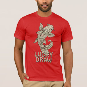 Camiseta Sorteo Mahjong Koi Fish Tatuaje Vintage Juegos