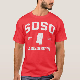 Camiseta Soso Mississippi MS vintage estilo atlético del Es