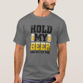 Camiseta Sostén Mi Cerveza Y Mira Esta Difícil Grúa.