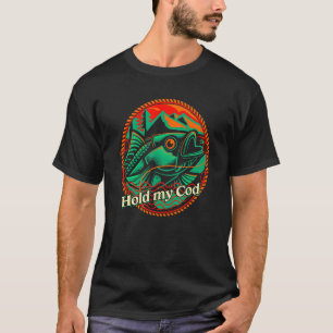 Camiseta Sostén mi humor pescador de bacalao Humor adulto