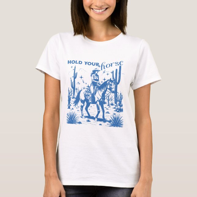 Camiseta Sostén Tu Caballo, Novia (Anverso)