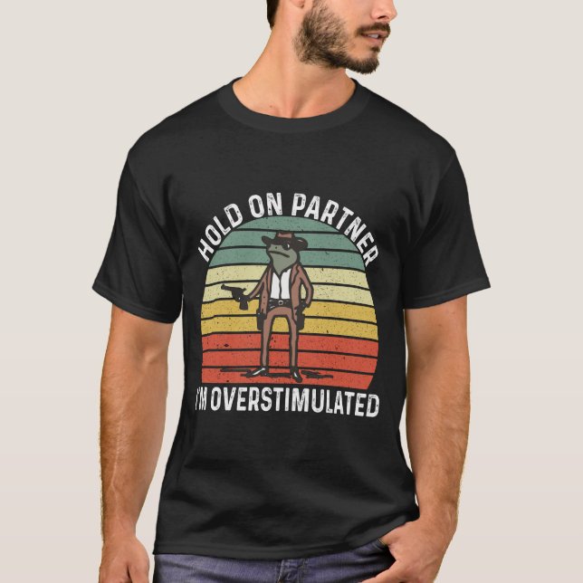 Camiseta Sostener a la pareja soy una rana de vaquero sobre (Anverso)