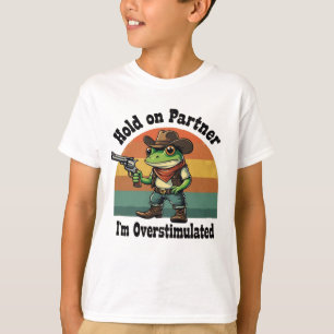 Camiseta Sostener a la pareja soy una rana de vaquero sobre