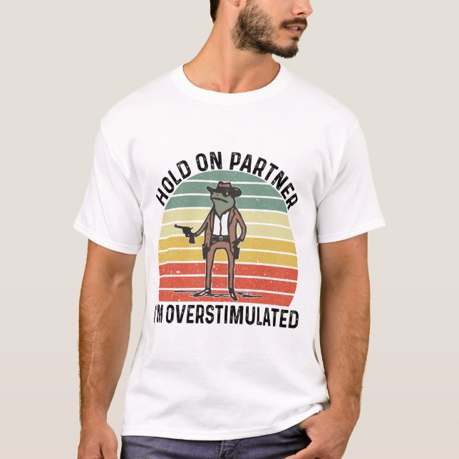 Camiseta Sostener a la pareja soy una rana de vaquero sobre (Anverso)
