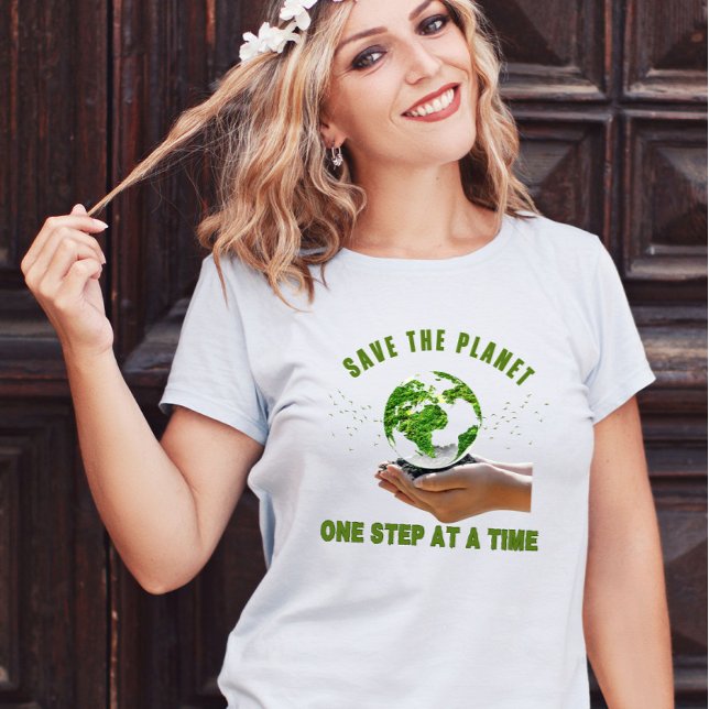 Camiseta Sostenibilidad ambiental "Salven el planeta" (Subido por el creador)