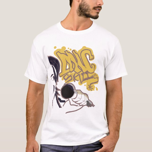 Camiseta sostenible de las habilidades del Mic (Anverso)