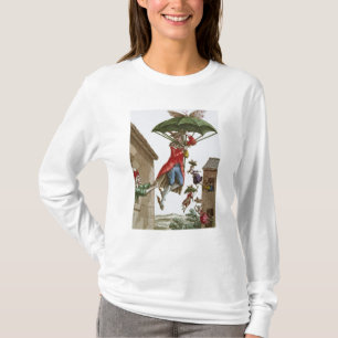 Camiseta Sostenido en alto por los paraguas y las mariposas