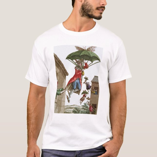 Camiseta Sostenido en alto por los paraguas y las mariposas (Anverso)