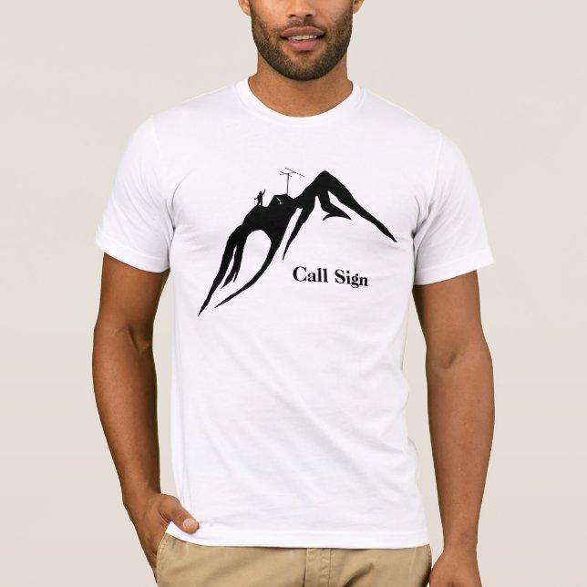 Camiseta ¡SOTA Ham Radio Silhouette T-Shirt Personalizar! (Anverso)
