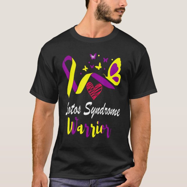 Camiseta Sotos Syndrome Awareness Butterfly Support Yellow  (Anverso)