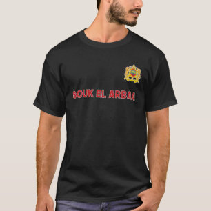 Camiseta Souk El Arbaa Marruecos Bandera Nacional Emblema d