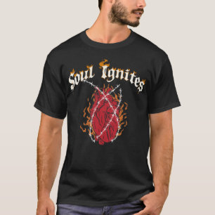 Camiseta Soul del corazón de fuego enciende la roca