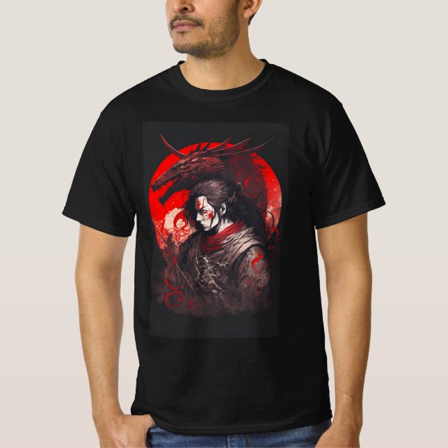 Camiseta Soul Dragón - Samurai Spirit Art Print / T-Shirt (Anverso)