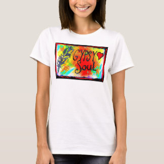 Camiseta Soul Gitana con pluma y corazón