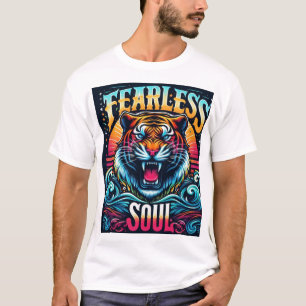 Camiseta Soul intrépido - Vibrante obra de tigre