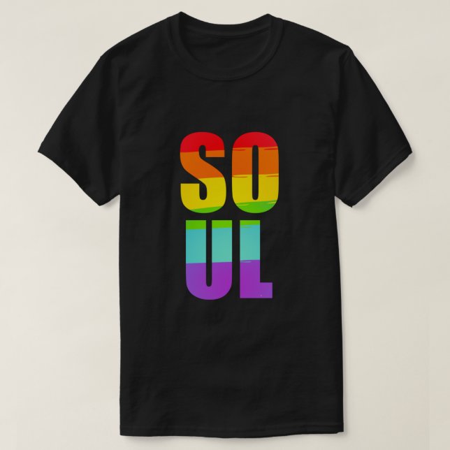 Camiseta Soul Mate Orgullo LGBTQ Pareja Gay Lesbiana (Diseño del anverso)