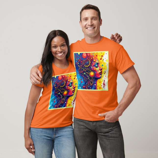 Camiseta Soul musical colorido (Unisexo)