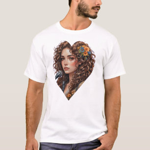 Camiseta Soul rítmico: Tee de música curly-Haired