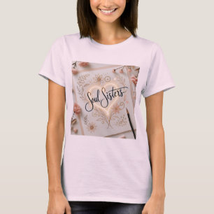 Camiseta Soul Sisters Elegant Calligraphy
